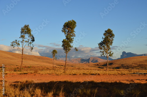 Sunset in Tsaranoro Valley, Madagascar photo