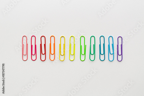 Rainbow paperclips