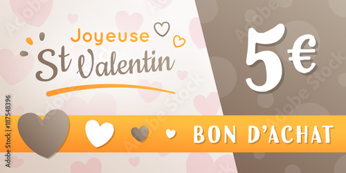 Saint Valentin - Bon d'Achat - 5 euros