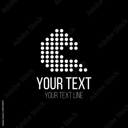 dots form a horse image concept logo