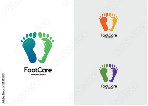 Foot Care Logo Template Design Vector, Emblem, Design Concept, Creative Symbol, Icon
