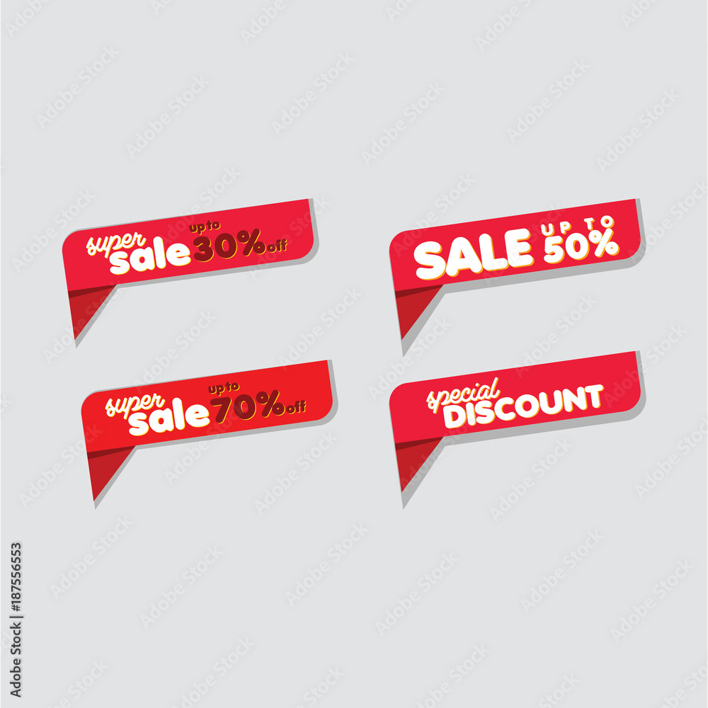 Discount Label compilation Vector Template Design Discount Label compilation Vector Template Design