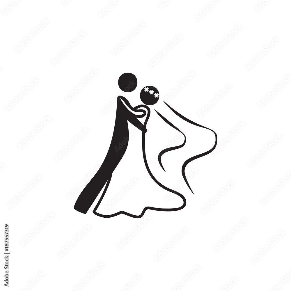 a wedding dance icon. Dance elements. Premium quality graphic design icon. Simple love icon for websites, web design, mobile app, info graphics