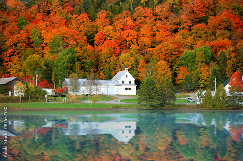 Danville Vermont church from Joes pond