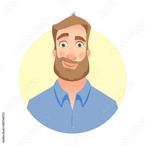 Face of man with beard