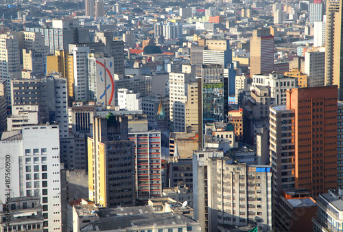 Tall apartment buildings in Sao Paulo Brazil. photo