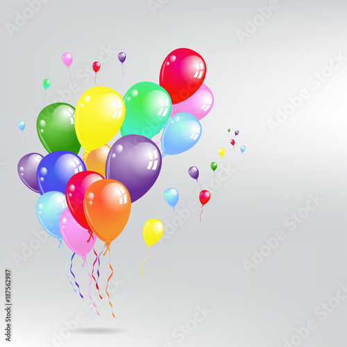 colorful glossy balloons.