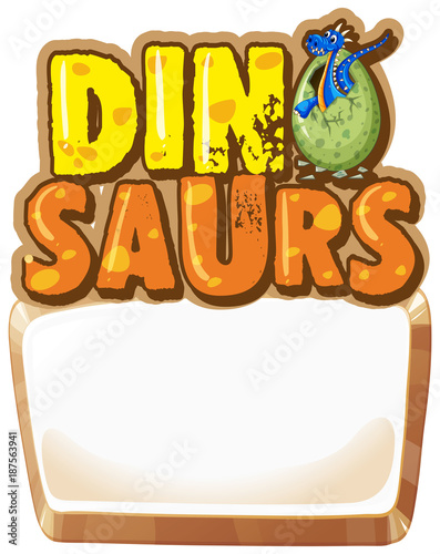 Border template with dinosaur egg
