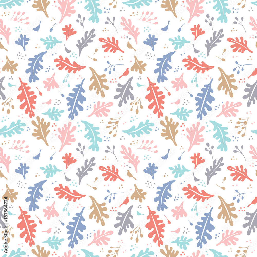 Colorful vector floral pattern