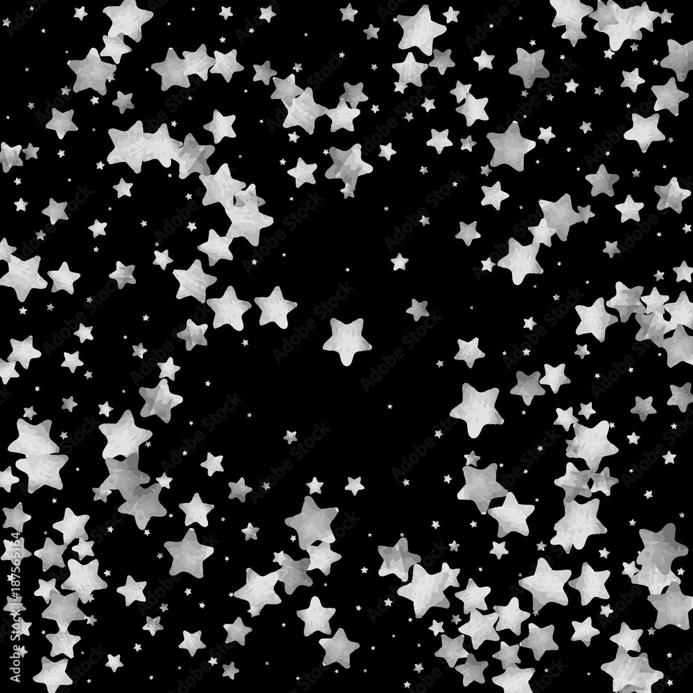 Silver star confetti. Silver star confetti.