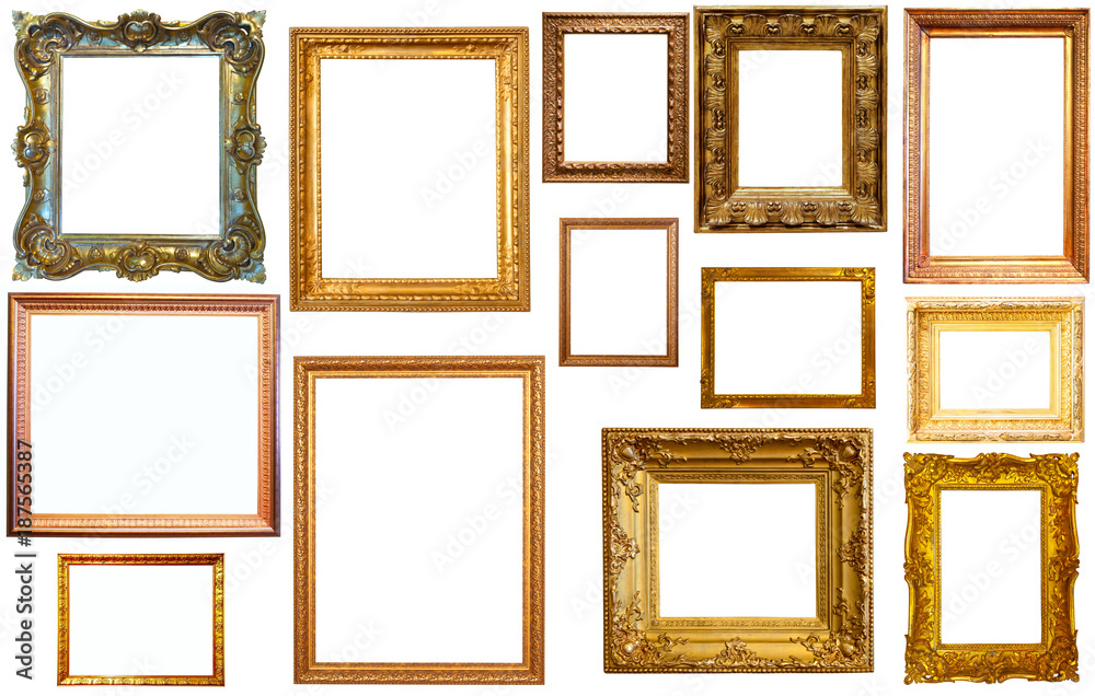 collection of isplated frames - obrazy, fototapety, plakaty 