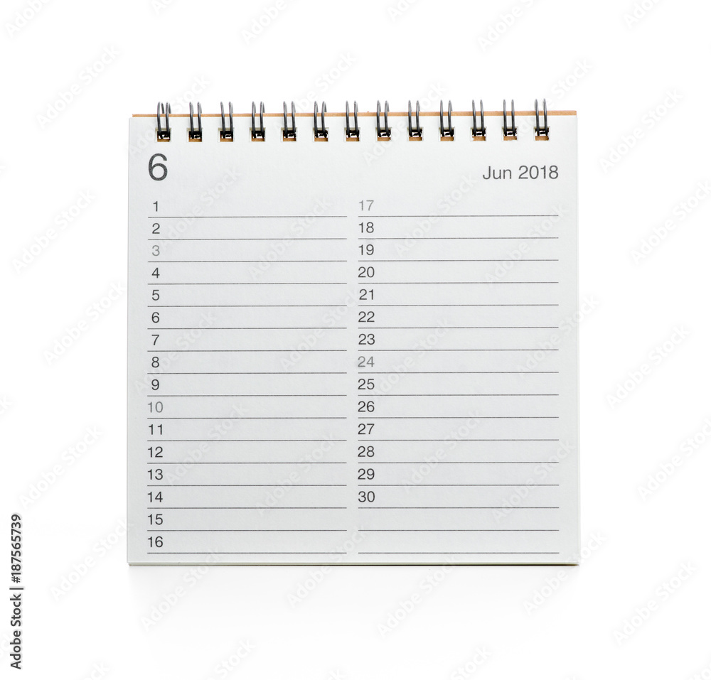Minimal desk calendar 2018 isolated Minimal desk calendar 2018 isolated
