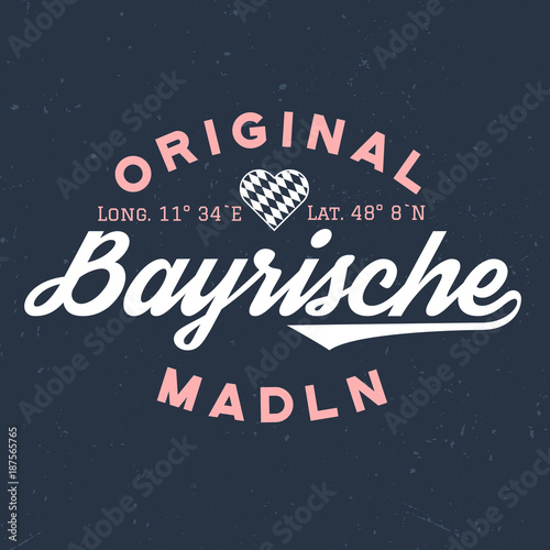 Original Bayrische Madln - T-Shirt Design Zum Bedrucken 