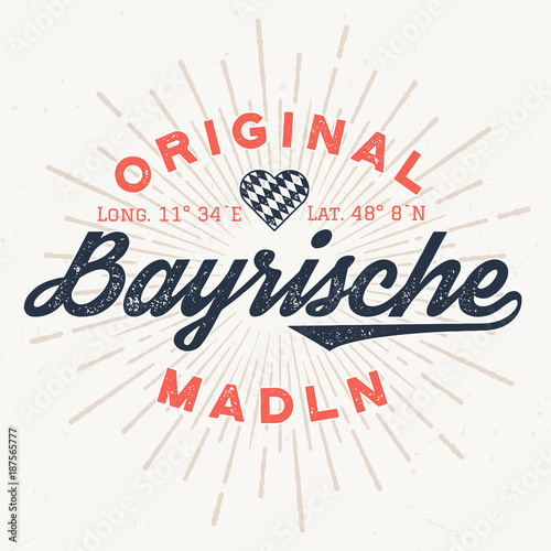 Original Bayrische Madln - T-Shirt Design Zum Bedrucken 