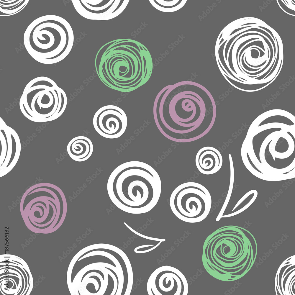 Seamless vector pattern with roses Seamless vector pattern with roses