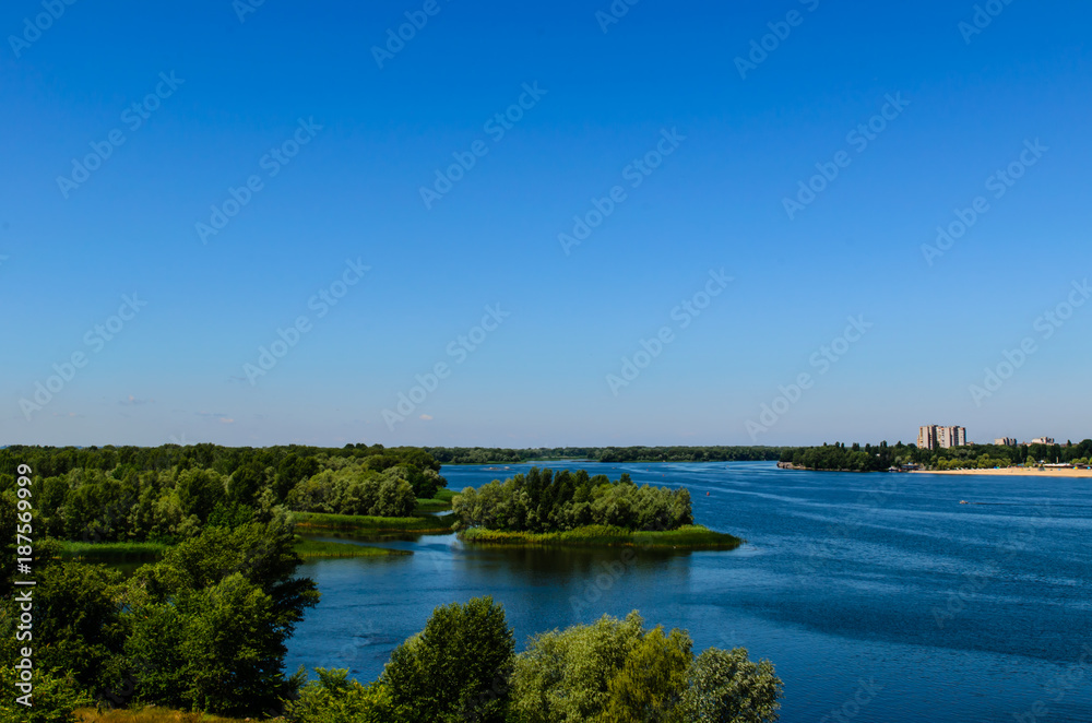 View on a river Dnieper on summer