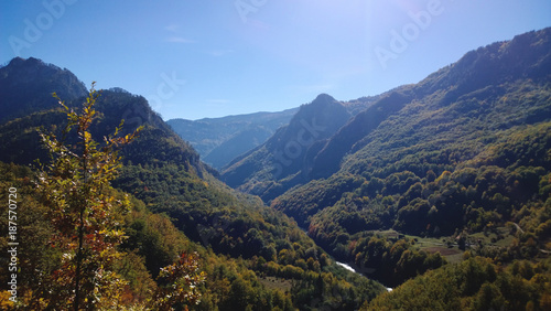 Beautiful panoramic view of the autumn nature of Montenegro © kroshanosha