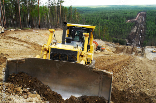 Construction site of oil pipeline