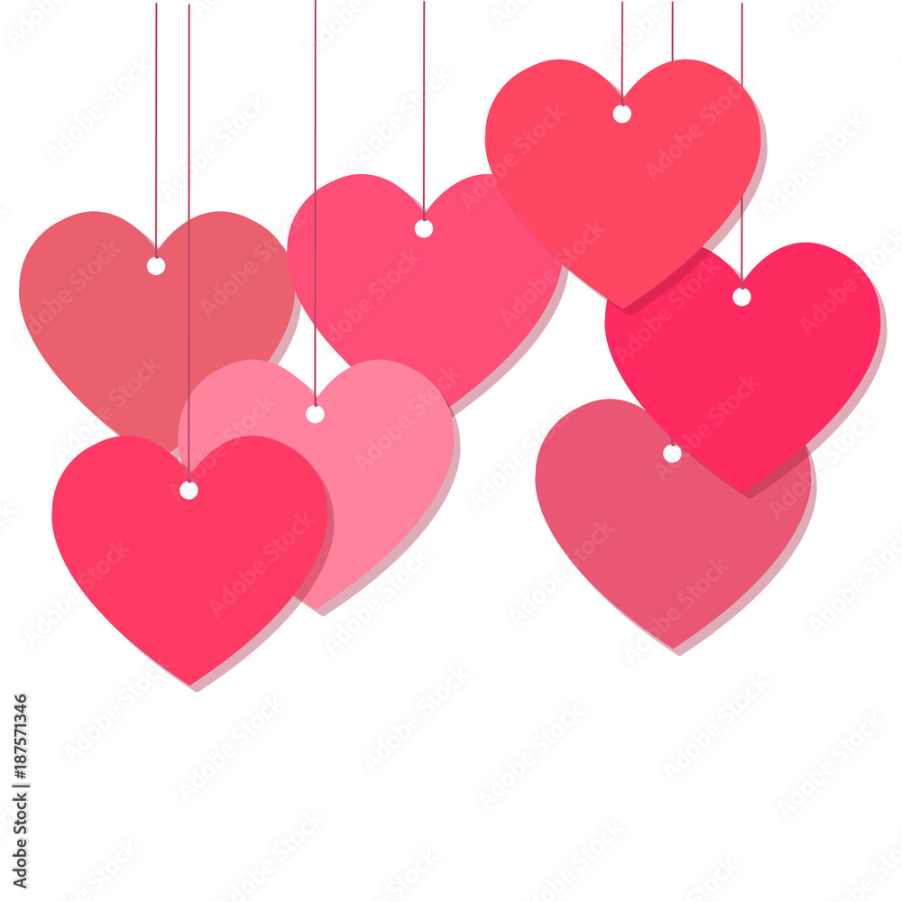 Pink Hearts decoration