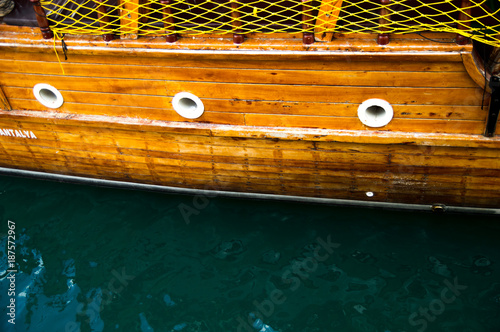 ALANYA, TURKEY, SEPTEMBER 23 2017, Illustrative editorial. Wooden ship photo