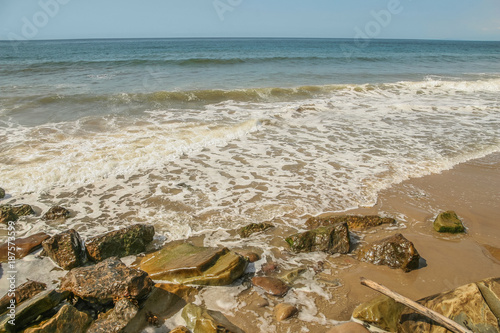 Rocky beach in the Faria Beach National Park in California. photo