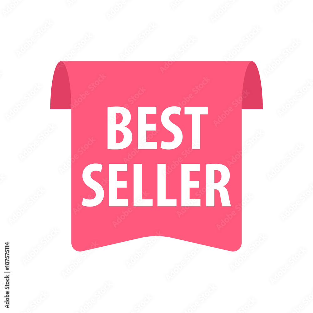 Best seller Label. Isolated on white. Red color. Best seller Label. Isolated on white. Red color.