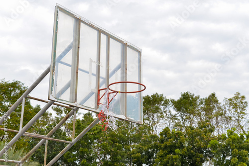 Basketball backboard, outdoor sport