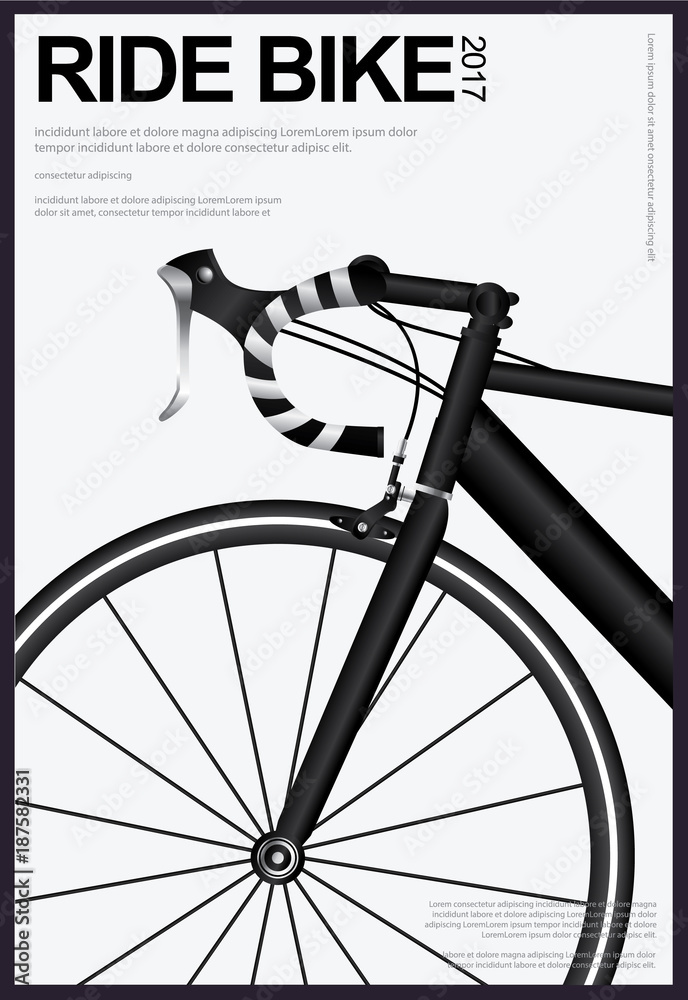 Fototapeta premium Cycling Poster Vector Illustration