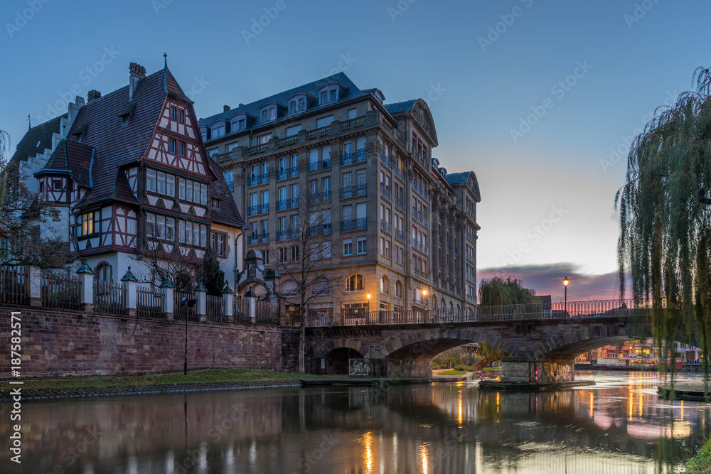 View of Strasbourg France the river