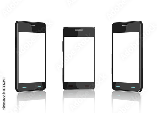 Smart phone (mobile phone) isolated on white background