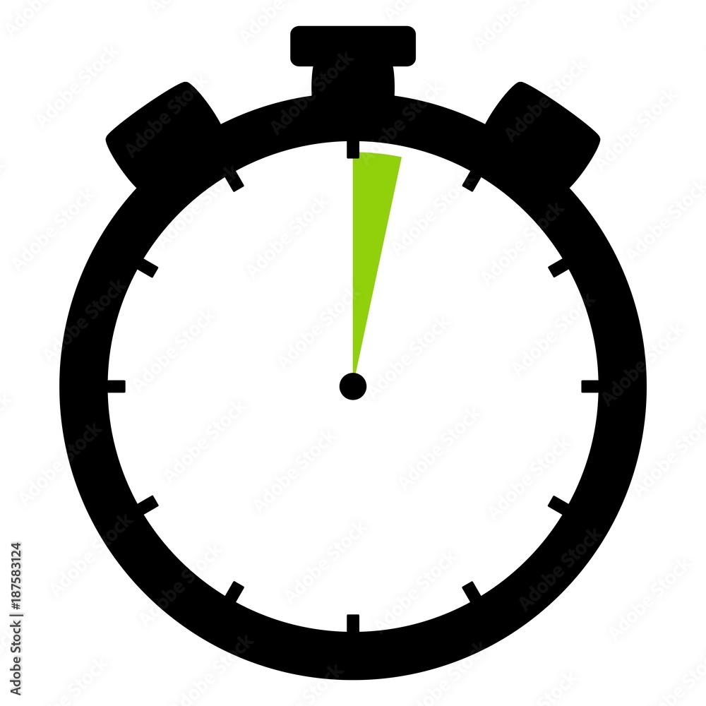 Stoppuhr Icon: 2 Minuten oder 2 Sekunden Stoppuhr Icon: 2 Minuten oder 2 Sekunden