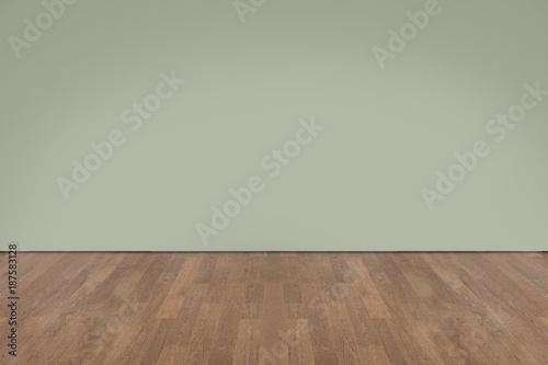 Walnut wood floor with wall background