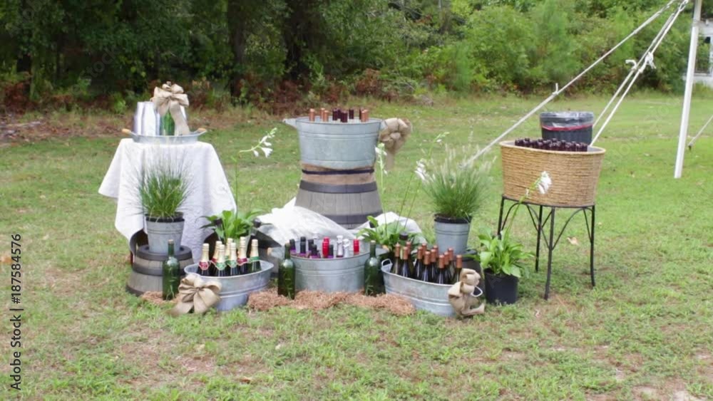 Rustic Display of Various Bottles of Wine Rustic Display of Various Bottles of Wine