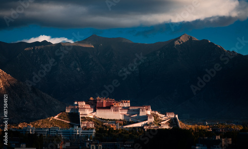 the sight of the Potala Palace in Lhasa, Tibet, China