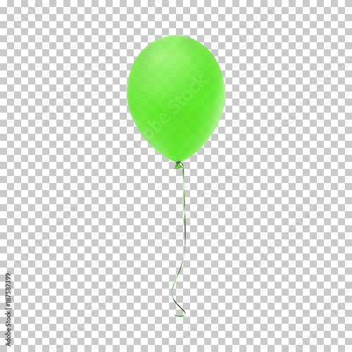 Naklejka Realistic green balloon icon.