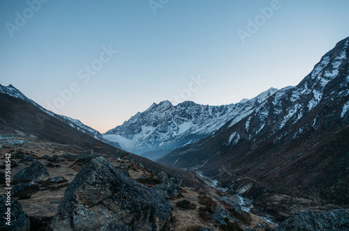 amazing snowy mountains landscape, Nepal, Sagarmatha, November 2014