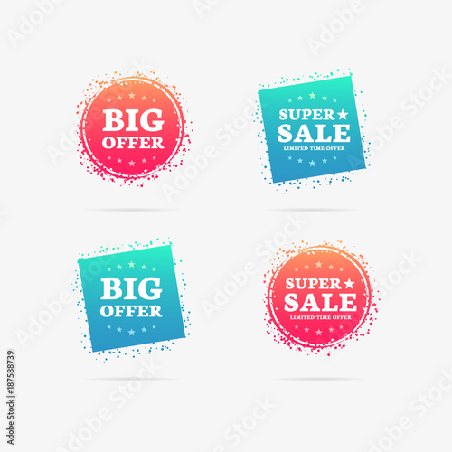 Big Offer & Super Sale Labels
