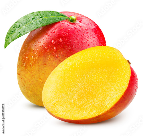 Valokuvatapetti Ripe mango isolated