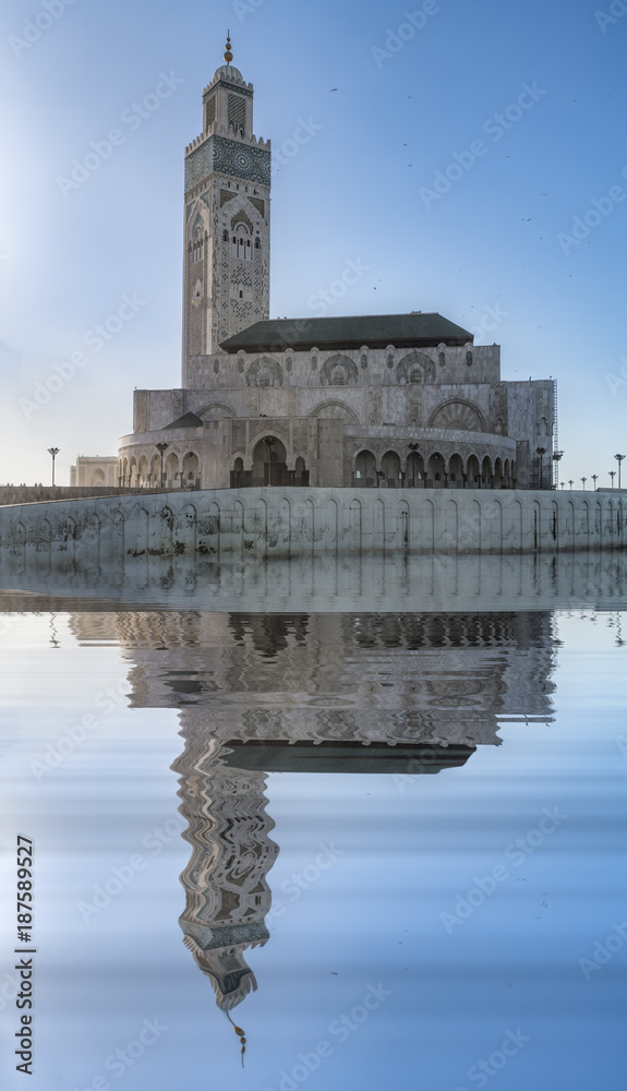 Moschee Hassan II Casablanca Spiegelung