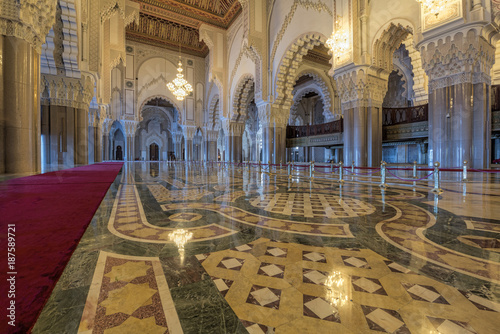 Fotografie Moschee Hassan II Casablanca Innen Panorama