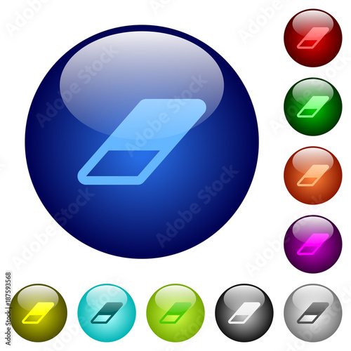 Eraser color glass buttons