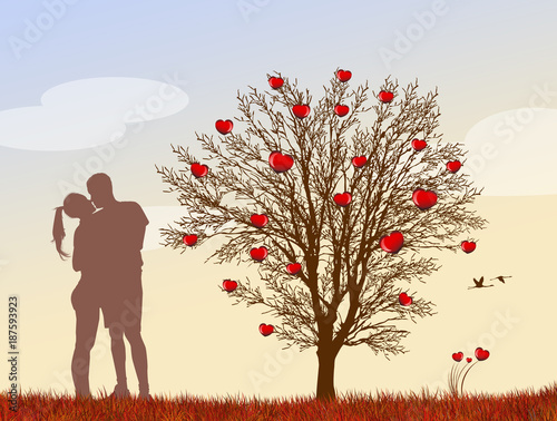 illustration of the tree of love