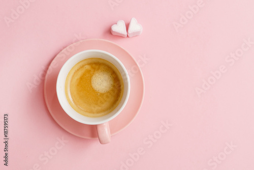 coffee with marshmallow hearts
