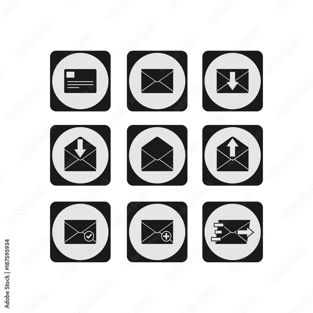 Mail icon. Vector Illustration Mail icon. Vector Illustration