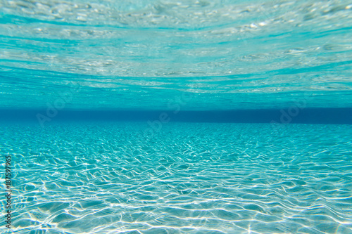 Underwater shoot of an infinite sandy sea