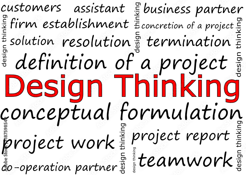 Design Thinking wordcloud - illustration Design Thinking wordcloud - illustration