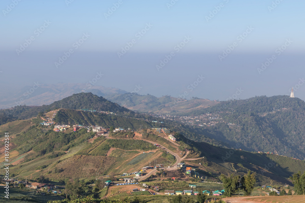 view of Phu Thap Boek in afternoon, Phetchabun Province,Thailand 