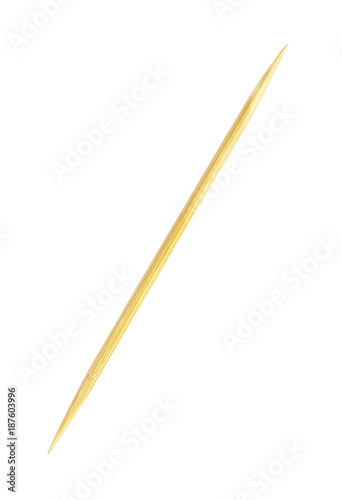 wood toothpick isolated on white background