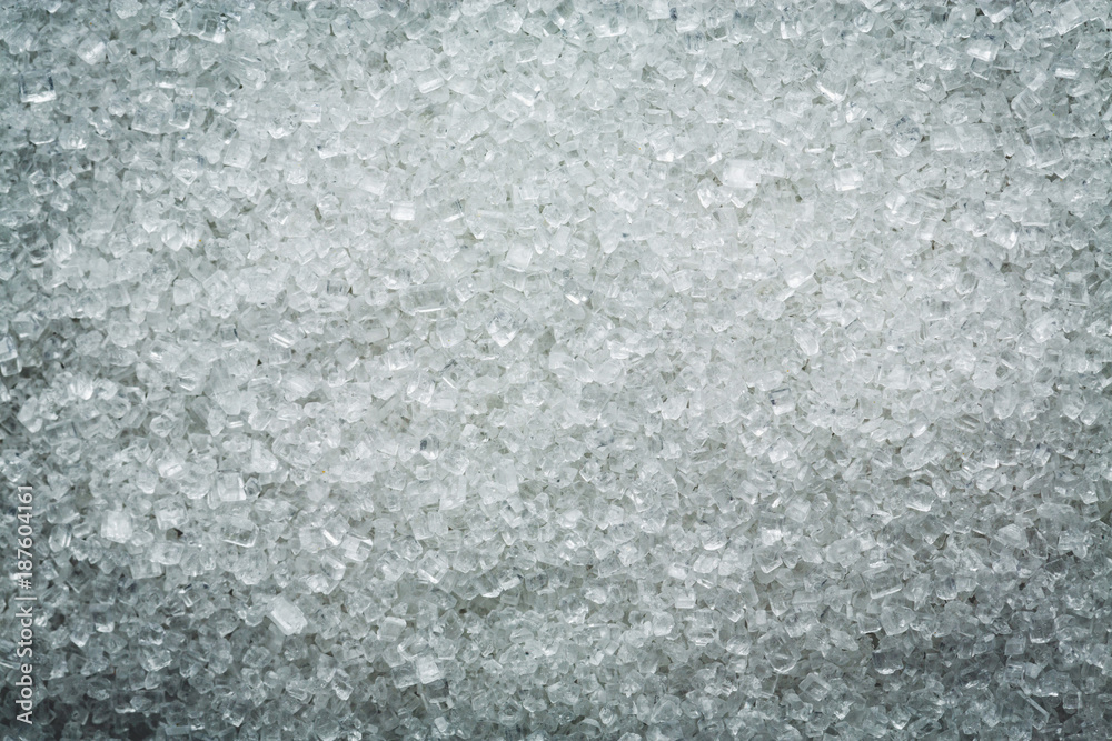 Fine granulated sugar macro background
