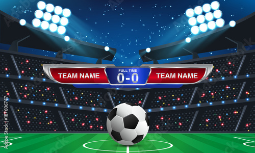 Abstract Sport Soccer Background with Space for text and Design. Champions League Team Vector Background